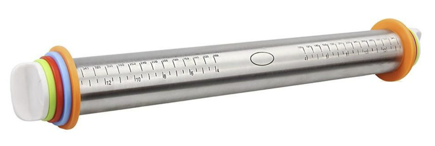 Heartdeco 17inch Adjustable Stainless Steel Dough Bakery Pizza Rolling Pin